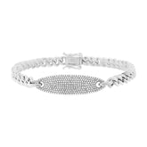 0.56ct 14k White Gold Diamond Pave Chain Bracelet  6